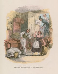 Ilustração para Nicholas Nickleby de Hablot Knight Browne