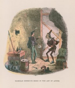 Ilustração para Nicholas Nickleby de Hablot Knight Browne