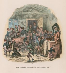 Ilustração para Nicholas Nickleby de Hablot Knight Browne