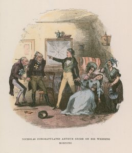 Ilustração para Nicholas Nickleby de Hablot Knight Browne
