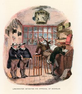 Ilustração para Nicholas Nickleby de Hablot Knight Browne