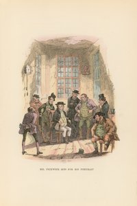 Ilustração para papéis de Pickwick de Hablot Knight Browne