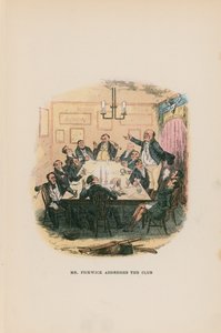 Ilustração para papéis de Pickwick de Hablot Knight Browne