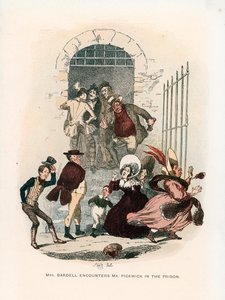 Ilustração para os papéis de Pickwick de Hablot Knight Browne