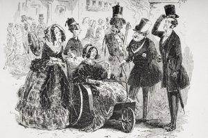 O major Bagstock tem o prazer de ter essa oportunidade, ilustração de "Dombey and Son", de Charles Dickens (1812-1870), publicada pela primeira vez em 1848 (detalhe de 259260). de Hablot Knight Browne