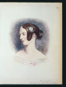 Mary Hogarth, c.1890 (wc no papel) de Hablot Knight Browne