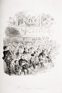 A desolação do Sr. Guppy, ilustração de &39;Bleak House&39; de Charles Dickens (1812-1870) publicou 1853 de Hablot Knight Browne