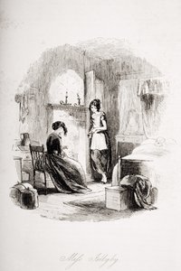 Sra. Jellyby, ilustração de &39;Bleak House&39; por Charles Dickens (1812-1870) publicou 1853