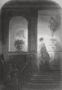 Sombra, ilustração de &39;Bleak House&39; por Charles Dickens (1812-1870) publicou 1853 de Hablot Knight Browne