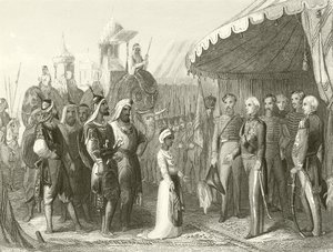 Submissão do marajá Dhuleep Singh a Sir Henry Hardinge de Hablot Knight Browne