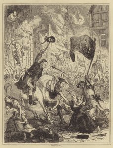 Os tumultos de Londres de Hablot Knight Browne
