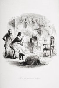 A hora marcada, ilustração de &39;Bleak House&39; por Charles Dickens (1812-1870) publicou 1853 (lito)