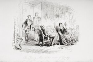 O jovem de nome Guppy, ilustração de &39;Bleak House&39; de Charles Dickens (1812-1870) publicou 1853 de Hablot Knight Browne