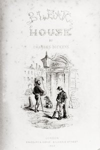 Página de título de &39;Bleak House&39;, de Charles Dickens (1812-70), publicada em 1853 de Hablot Knight Browne