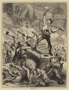 Wilkes motins de Hablot Knight Browne