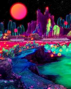 Paisagem surreal e vibrante de Halit Benli