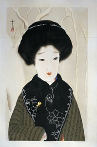 Grande plano de uma mulher de Hamada Josen