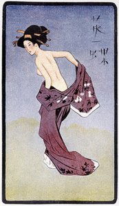 Jovem japonês despido - em "boneca japonesa" por Félicien Champsaur, doente. Hanafusa Itcho, Paris