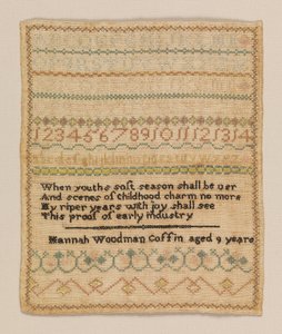 Sampler de Hannah Woodman Coffin