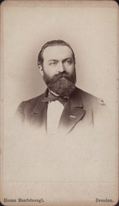 Retrato do violoncelista e compositor Friedrich Grützmacher 1832-1903, ca 1865. de Hanns Hanfstaengl