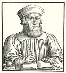 Johannes Aventinus, humanista, historiador e filólogo da Renascença da Baviera (gravura)