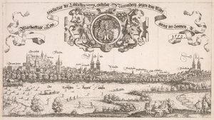 Vista panorâmica de Nuremberg: Porção central, 1552.