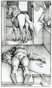 Noivo e Feiticeira Dorminhoco de Hans (after) Baldung Grien