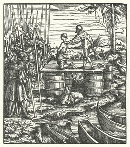 Execução dos líderes de uma revolta contra o domínio do Arquiduque Maximiliano da Áustria na Flandres de Hans (after) Burgkmair