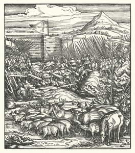 Recaptura de gado roubado Camponeses flamengos rebeldes contra o domínio do Arquiduque Maximiliano da Áustria de Hans (after) Burgkmair