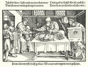 O Benfeitor (gravura) de Hans (after) Burgkmair