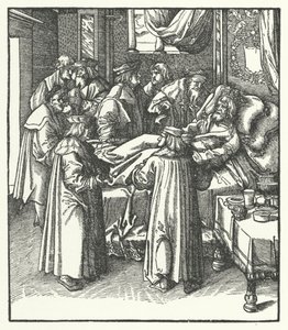 A morte do Santo Imperador Romano Frederico III de Hans (after) Burgkmair