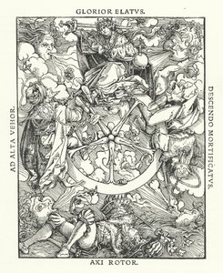 Madeira cortada de De Remediis Utriusque Fortunae (Remédios para a Feira da Fortuna e Falta) por Petrarca (gravura) de Hans (after) Burgkmair
