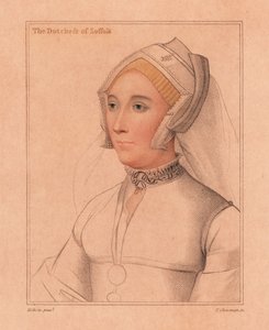 Catherine Brandon, Duquesa de Suffolk,1812 (gravura) de Hans (after) Holbein the Younger
