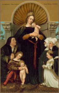 Madona de Darmstadt (cromolitografia) de Hans (after) Holbein the Younger
