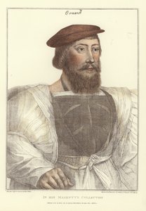 James Butler, gravada por Francesco Bartolozzi (1727-1815) (gravura em cores) de Hans (after) Holbein the Younger