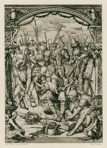 Jesus Cristo, pregado na cruz (gravura) de Hans (after) Holbein the Younger