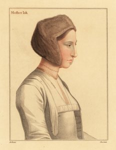 Margaret Clement, filha adoptiva de Thomas More.,1812 (gravura) de Hans (after) Holbein the Younger
