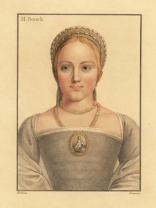 Mary Zouch, senhora à espera de Jane Seymour,1812 (gravura) de Hans (after) Holbein the Younger