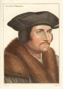 Sir Thomas More, Lord Chancellor to King Henry VIII.,1812 (gravura) de Hans (after) Holbein the Younger