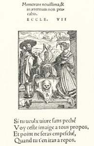 O Escuteiro Alegórico da Morte (gravura) de Hans (after) Holbein the Younger