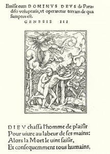 A Força Motriz do Éden (gravura) de Hans (after) Holbein the Younger