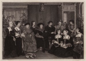 A Família de Sir Thomas More (gravura) de Hans (after) Holbein the Younger