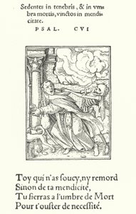 O Frade Mendicante, ou Monge (gravura) de Hans (after) Holbein the Younger