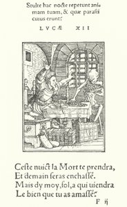 O Miser (gravura) de Hans (after) Holbein the Younger