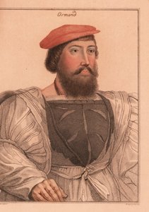 Thomas Boleyn ou James Butler, Conde de Ormond,1812 (gravura) de Hans (after) Holbein the Younger