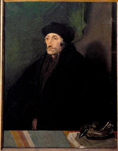 Retrato de Erasmo de Roterdão, humanista holandês de Hans (attr. to) Holbein the Younger