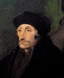 Retrato de Erasmo de Roterdão, humanista holandês de Hans (attr. to) Holbein the Younger