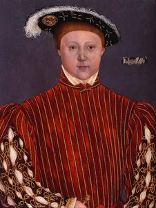 "Retrato de Eduardo VI (1537-1553) Rei de Inglaterra" Pintura de Hans Holbein o mais novo de Hans (circle of) Holbein the Younger