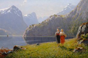 Dia de Verão em Balestrand (óleo sobre tela)