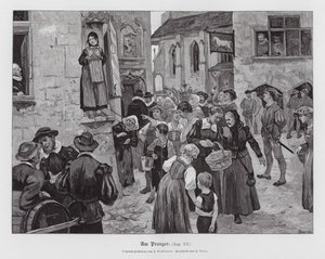 Mulher no pelourinho (gravura) de Hans Bachmann